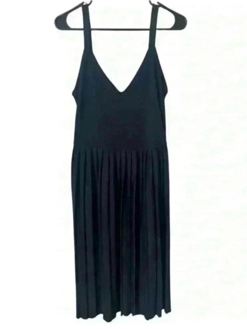 Zara Spaghetti Strap Pleated Fit and Flare
Dress Black